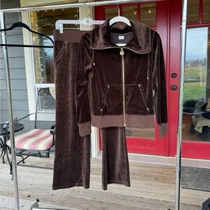 Michael Kors Chocolate Brown Velour Jacket